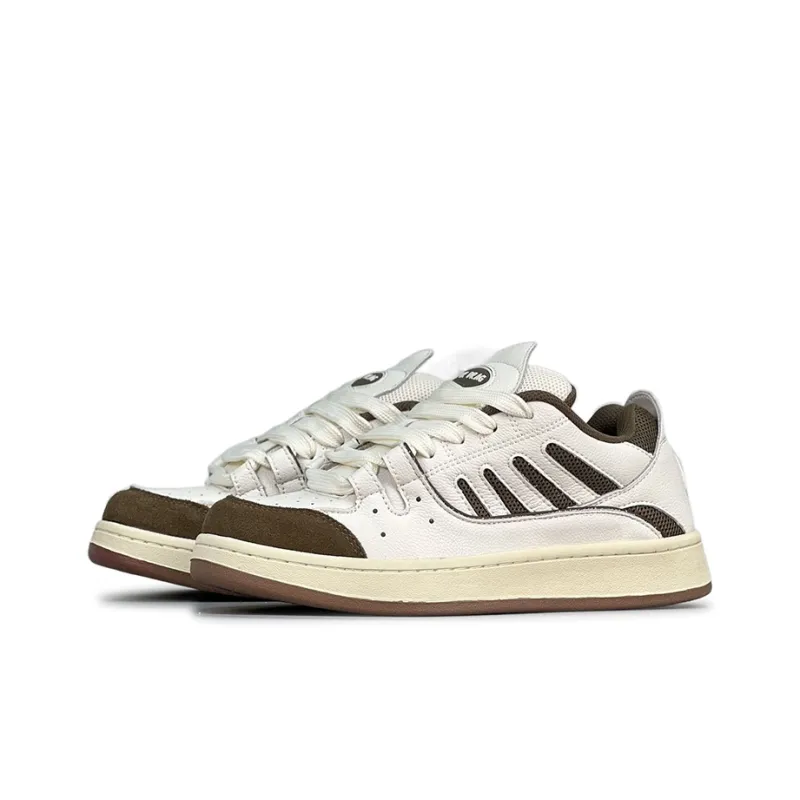 LuzaoT SUPER DRAG Puffy Shoes Low Top Skateboard Shoes Unisex Coffee Mocha-2