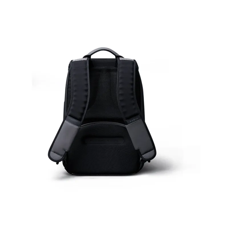 KORIN Polyester Backpack Regular Unisex Black/Gray/Green-4