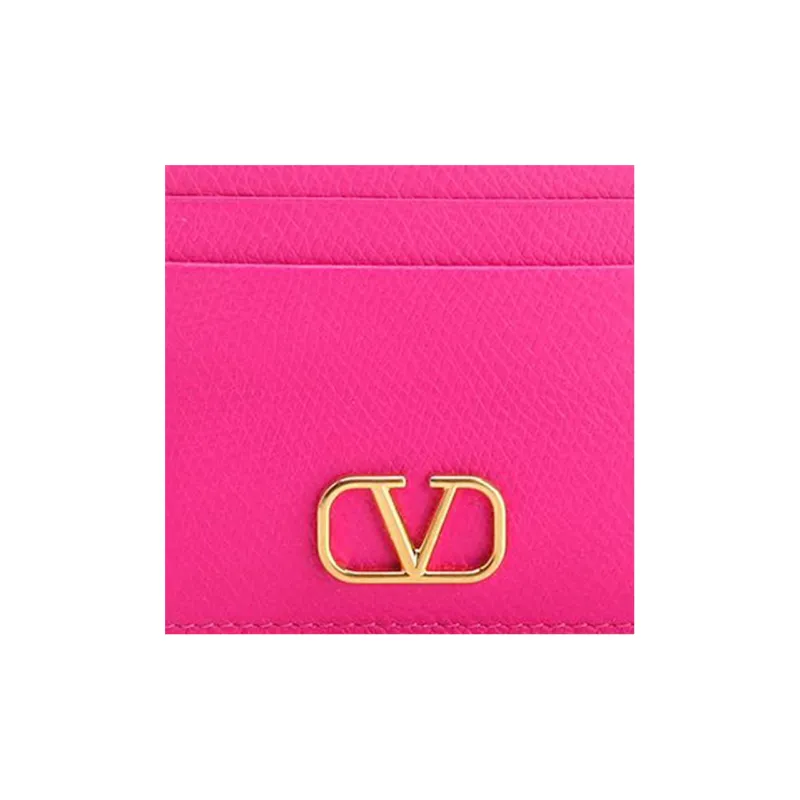 Valentino GARAVANI Calfskin Card Holder Women's Rose Pink-4