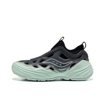 Saucony FOAM WEB Shock absorbing And Waterproof Low Top Running Shoes Unisex Gray Black Green