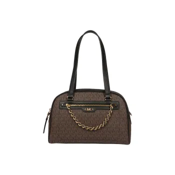 MICHAEL KORS PVC With Polyester Handbag, Shoulder Bag Women's Brown