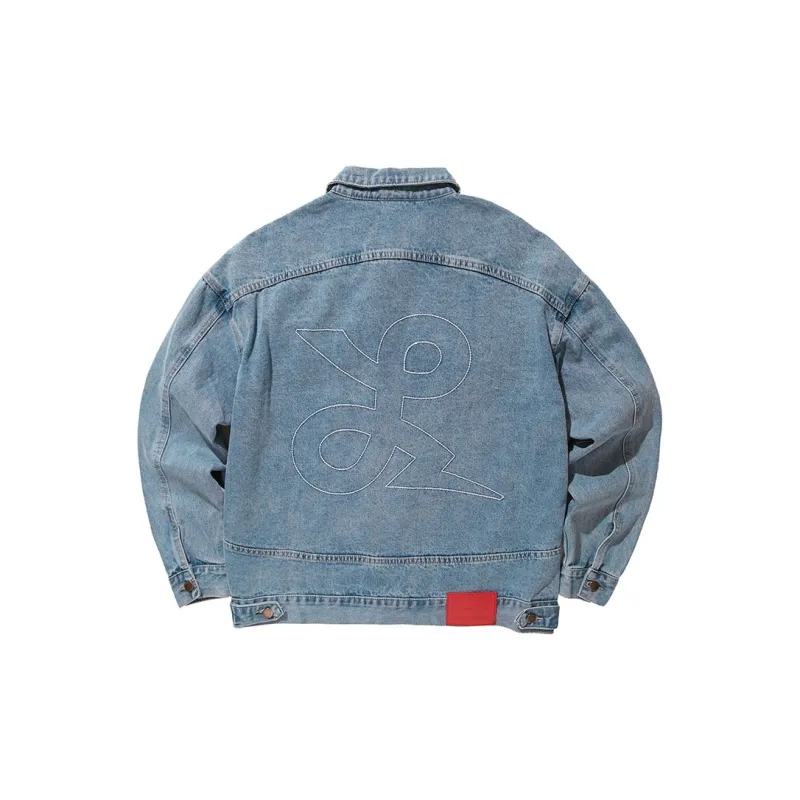LOOKUN Denim Jackets Men Light Blue-1
