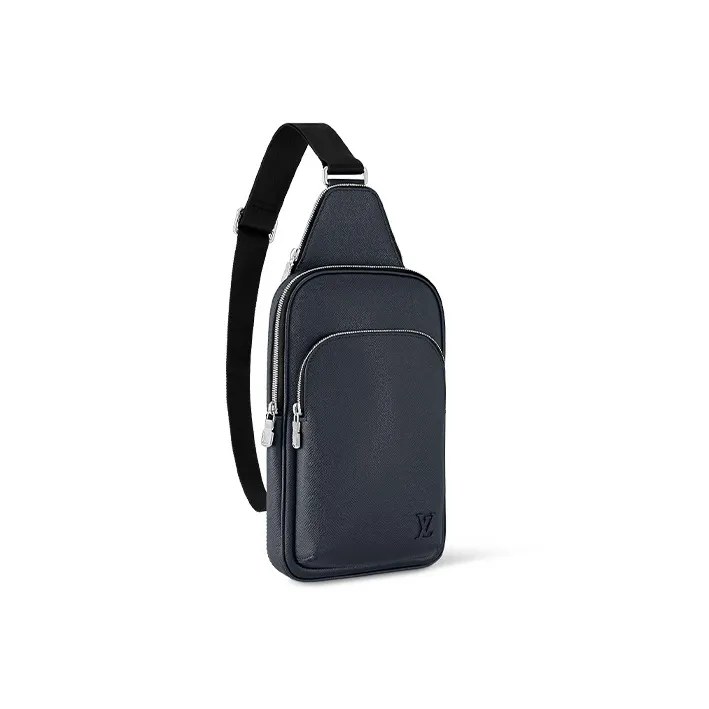 LOUIS VUITTON Avenue Cow Leather Sling Bag Crossbody Bag Shoulder Bag Regular Men's Dark Blue-1
