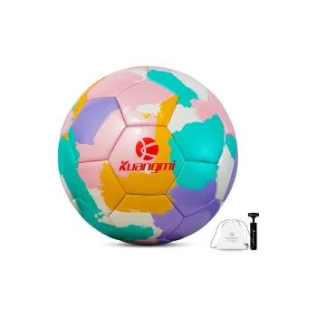 Kuangmi Size 4 Size 5 Soccer PU Machine Stitched Soccer Ball Unisex