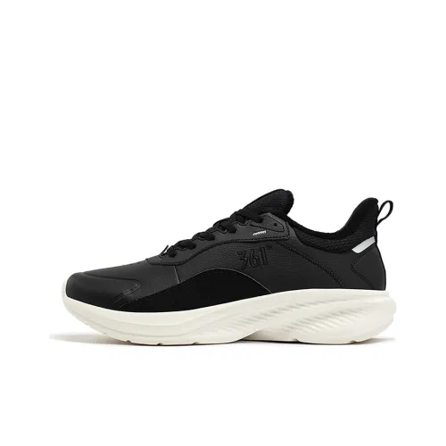 361° Anti Slip And Wear Resistant Warm Low Top Running Shoes Men's Black White