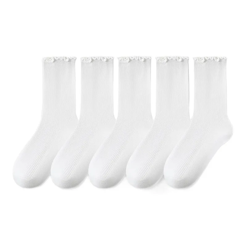 MIIOW Mid-Calf Socks Women's 5 Pack-11