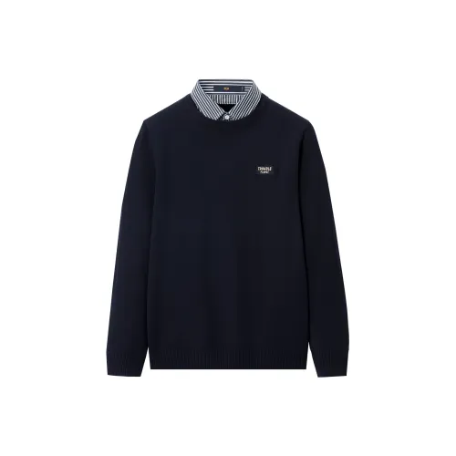 HLA Knitwear Men Navy Blue 01