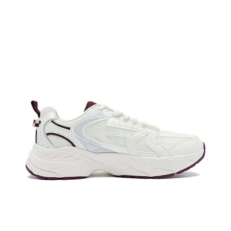 QIAODAN Kaiyuan 1.0 Cushioning And Breathable Low Top Casual Shoes Women's Ivory Red-1