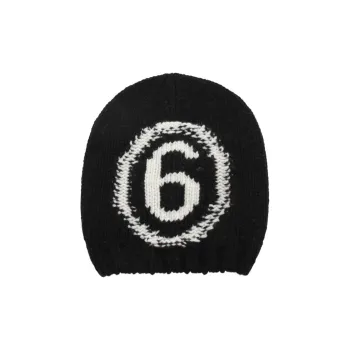 MM6 Maison Margiela Logo Intarsia Knitted Beanie