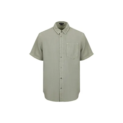 URBAN REVIVO Shirts Men Gray Green