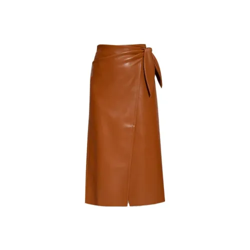 NANUSHKA Women Leather Long Skirt