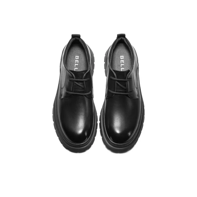 BELLE Dress Shoes Men Low Top Brown/Black-8