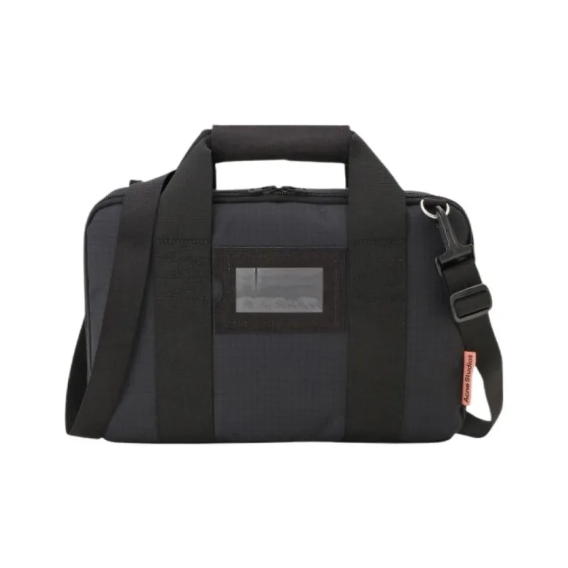 Acne Studios Nylon Laptop Bag Shoulder Crossbody Handbag Regular Unisex Black-0