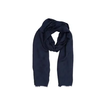 EMPORIO ARMANI Modal Cotton Knit Scarves Men's Blue