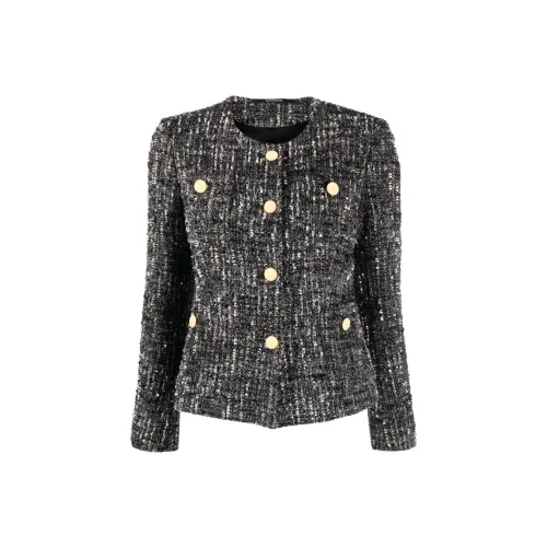 Tagliatore Collarless Tweed Jacket