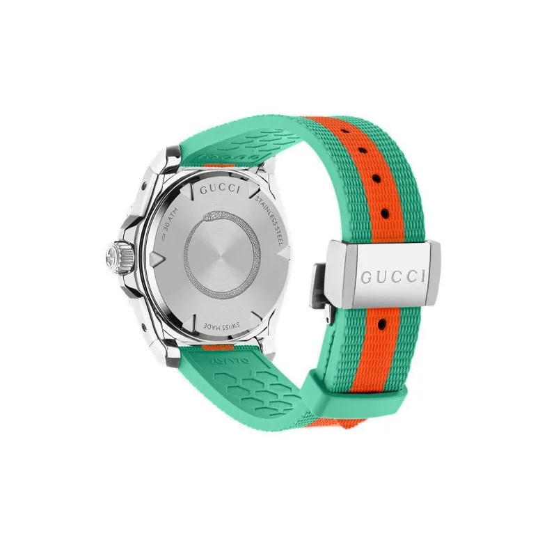 GUCCI Dive Collection Wrist Watch Automatic Mechanical Movement Rubber Strap 40mm Silver Dial Men's Watches-1