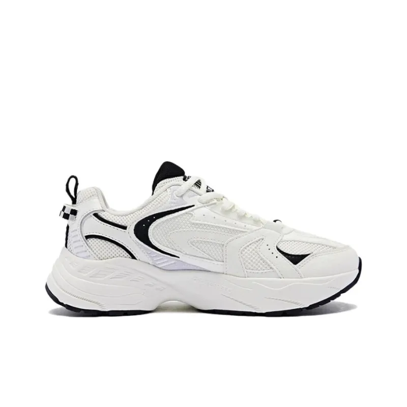 QIAODAN Cushioning And Breathable Low Top Casual Shoes Women's Ivory Black-1