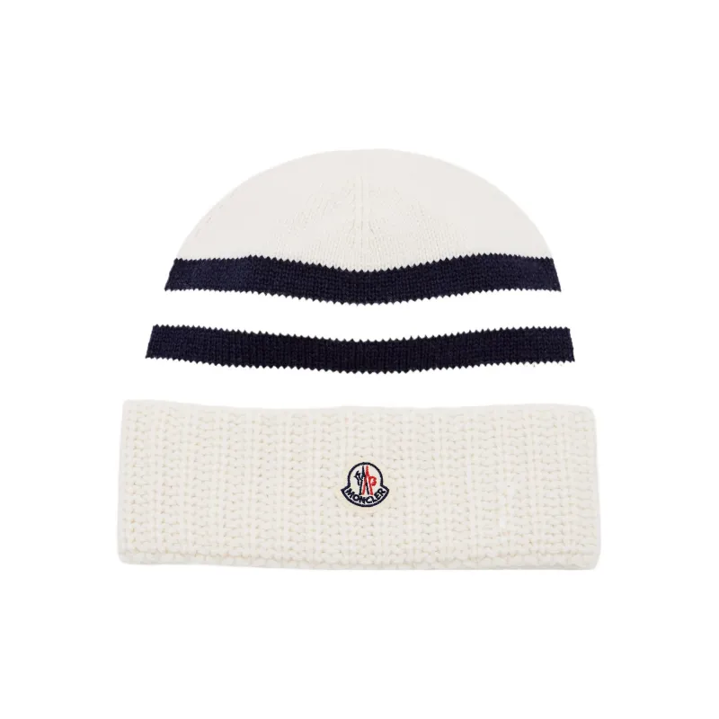 Moncler Striped Wool-blend Beanie-0