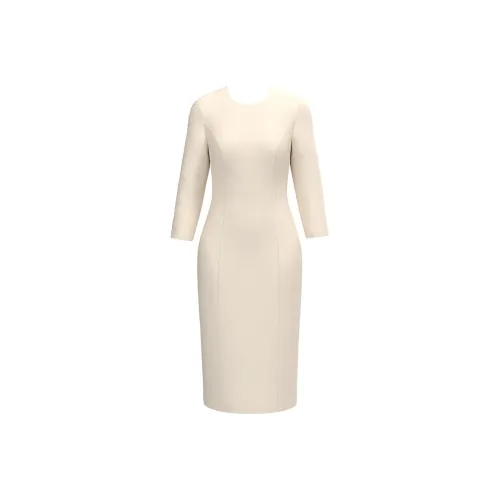 BRAND BY MEI Long-Sleeved Dresses Women's Apricot