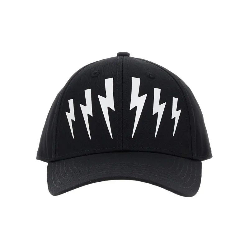 Neil Barrett Raining Bolt Printed Baseball Cap-1