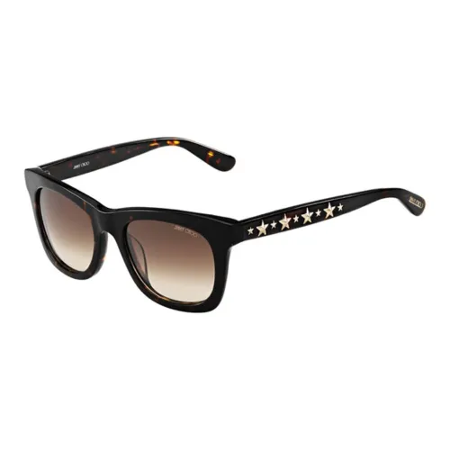 Jimmy Choo Injection-Molded Cellulose Acetate Irregular Shape Sunglasses Women's Black