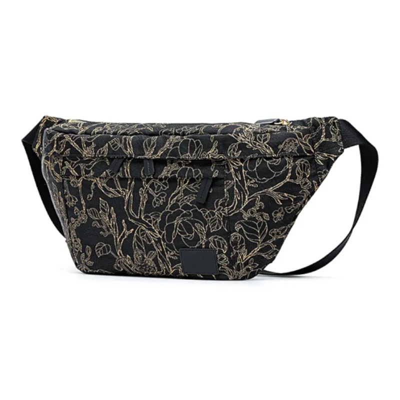 FION Fabric Student Backpack Sling Bag Unisex Black-8