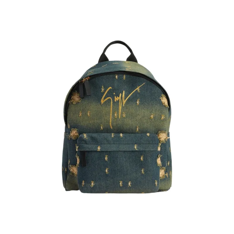 Giuseppe Zanotti/GZ Fabric Leather Backpack Men's Dark Beige-0