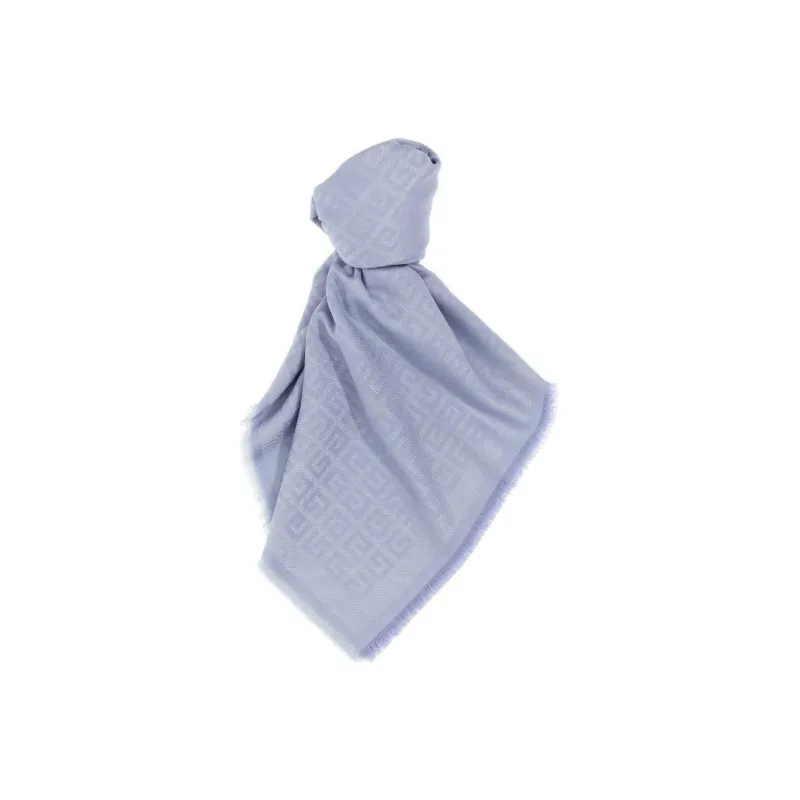 GIVENCHY Silk Scarves Women's Blue-0