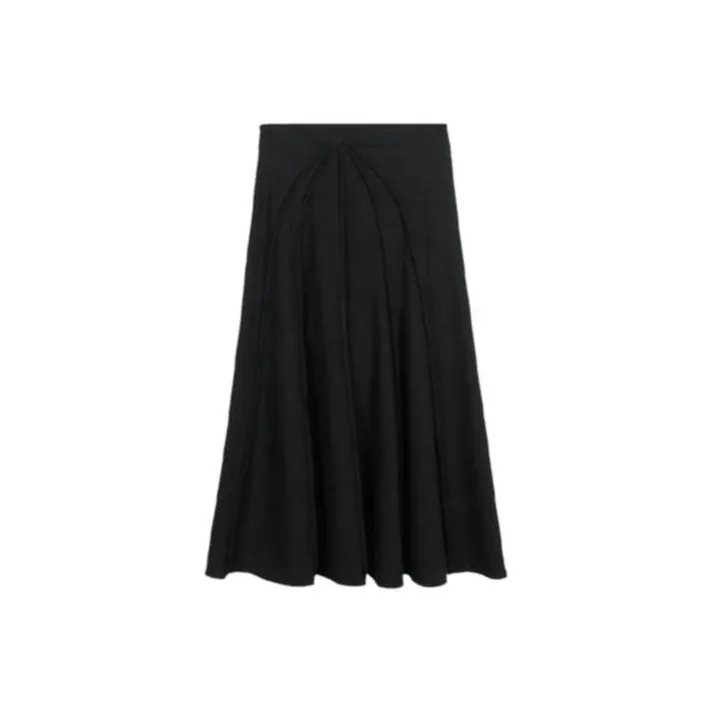 MISSSHINE Casual Long Skirts Women's Black-1