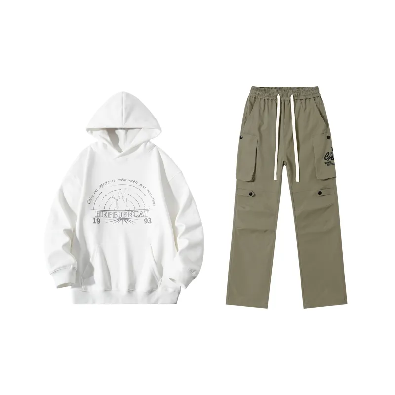 Hepburn Cat Sweatshirt Sets Unisex-7
