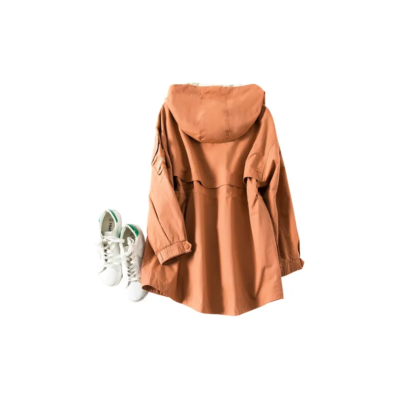 H YXIANG Trench Coats Women's-3