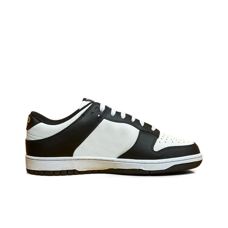 VOIT Anti Slip Wear Resistant Low Top Skateboard Shoes Unisex Black White-1
