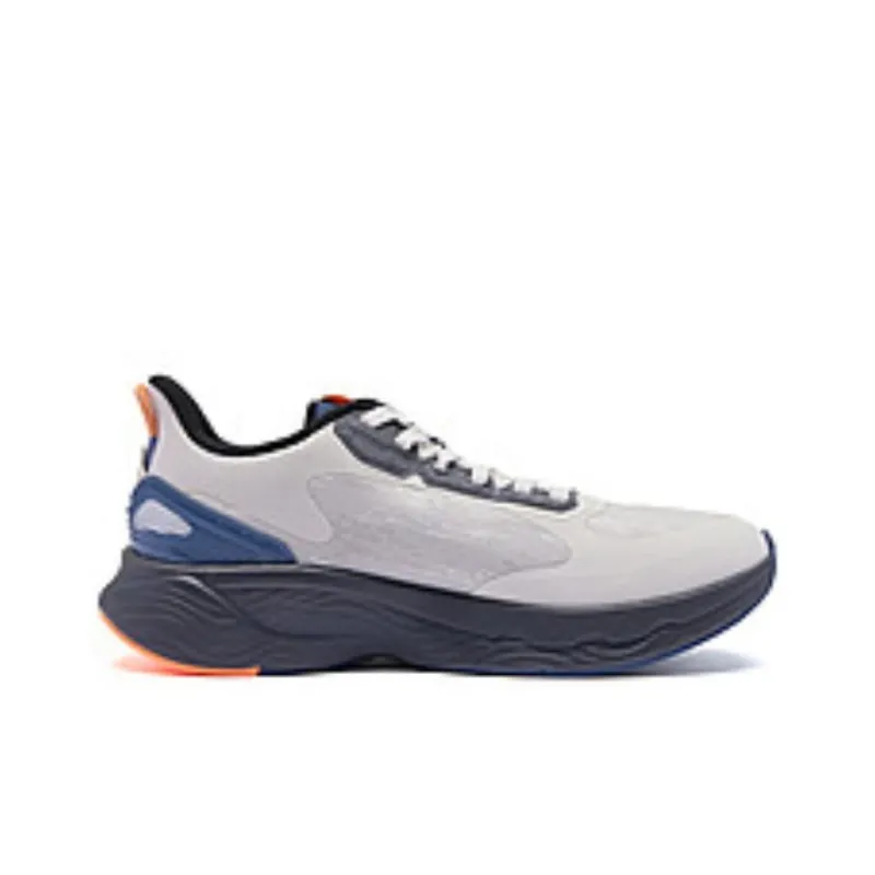 QIAODAN Streamer 4.0 Slip Resistant Warm Low Top Running Shoes Men's White Gray-1