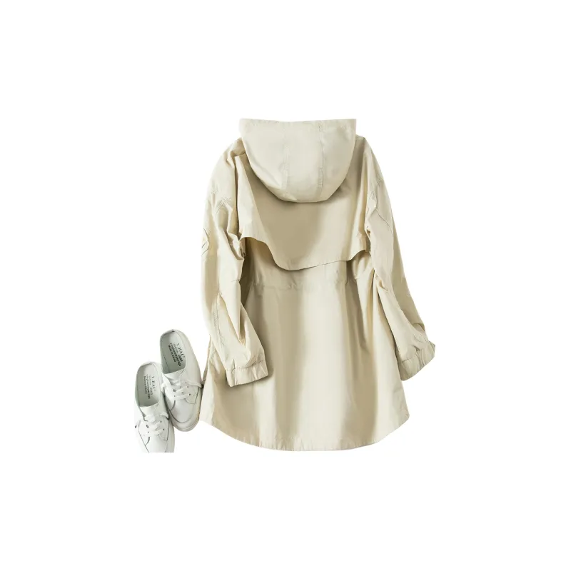 H YXIANG Trench Coats Women's-1