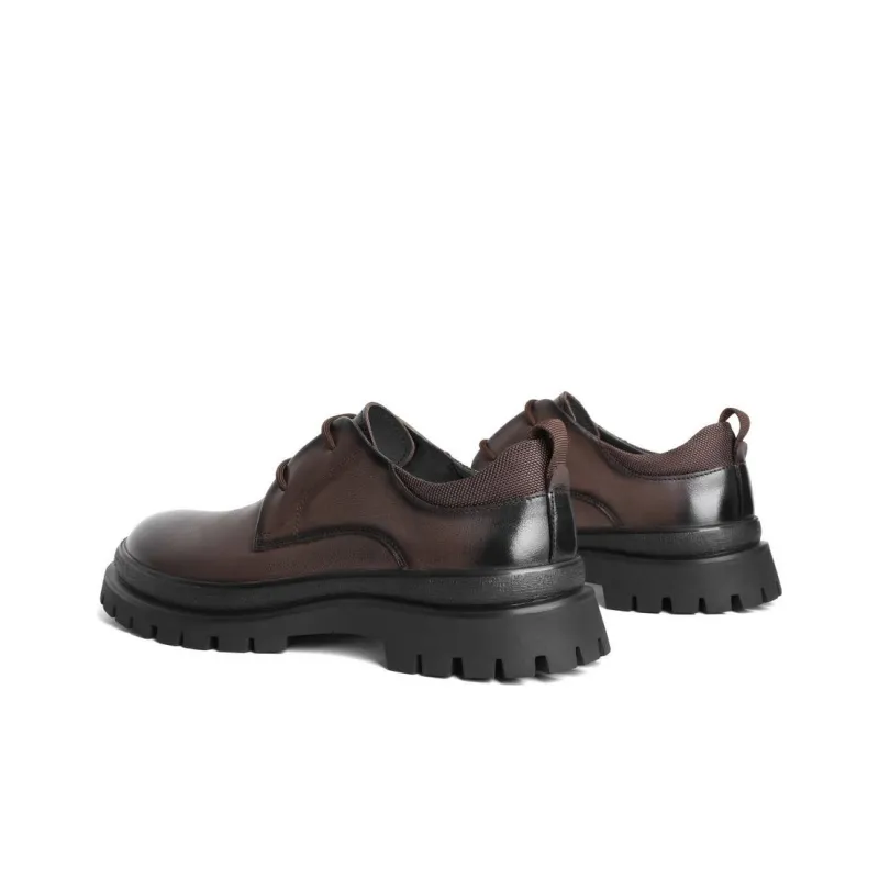BELLE Dress Shoes Men Low Top Brown/Black-2