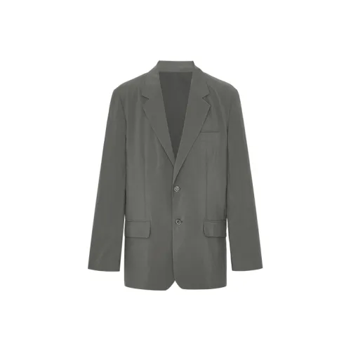 URBAN REVIVO Business Suits Men Gray Green