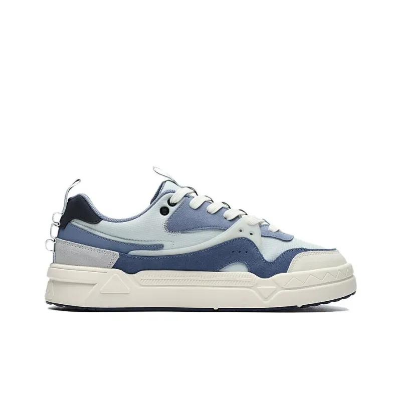 FILA Cushioning Wear Resistant Low Top Skateboard Shoes Men's Gray Blue-1