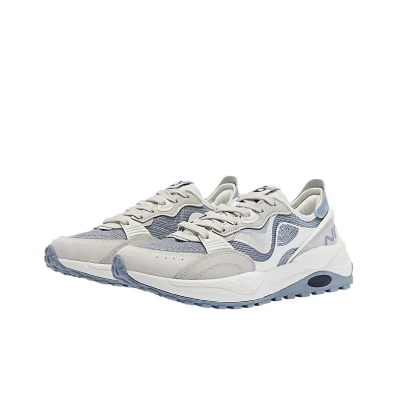 QIAODAN Wear resistant And Lightweight Low Top Casual Shoes Men's White Gray-2