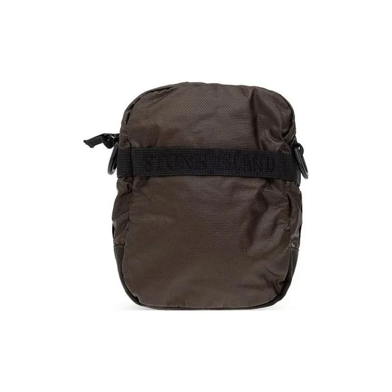 STONE ISLAND Cotton Blend With Polyurethane Messenger Bag Shoulder Bag Crossbody Bag Unisex Dark Brown-2