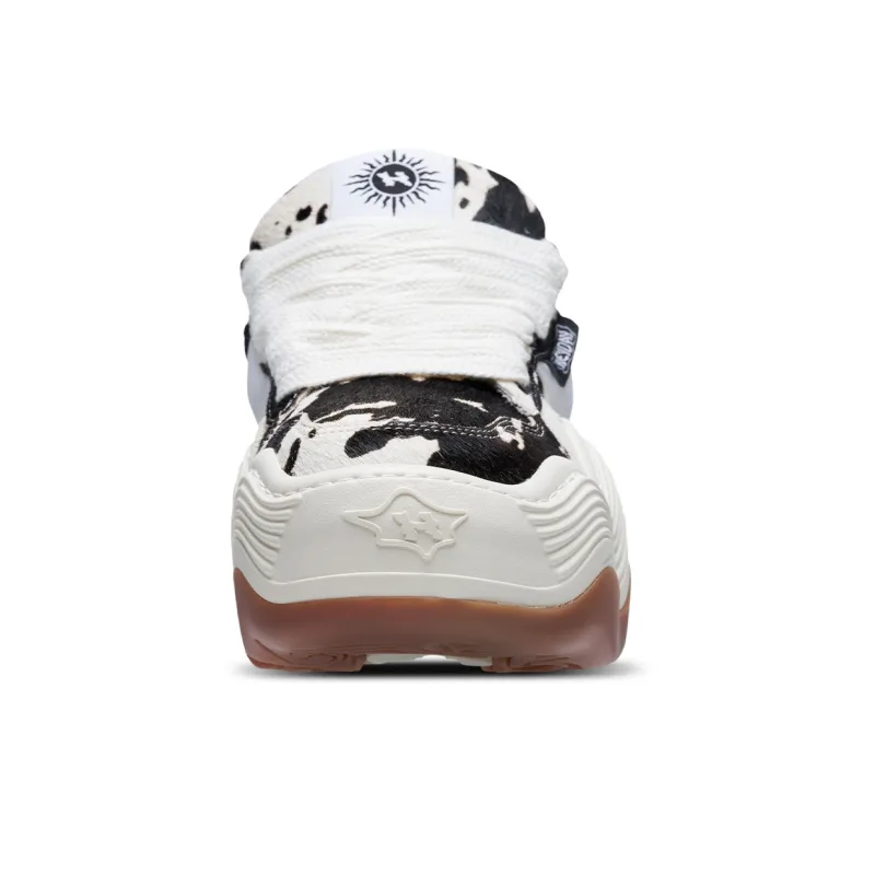POIZON x Heyday Anti Slip Wear Resistant Low Top Skateboard Shoes Unisex Black White-5