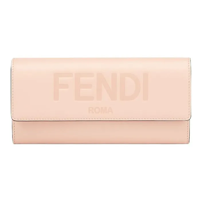 FENDI ROMA Leather Wallet Regular Women's Pink-0
