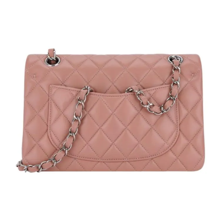 CHANEL Classic Flap CF Lambskin Flap Bag, Crossbody Bag, Shoulder Bag Trumpets Women's Dark Pink-1