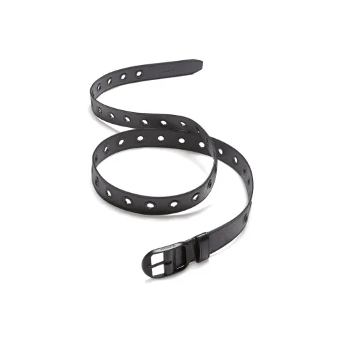 Balenciaga Calfskin Leather Belts Men's Black Width 2.8cm