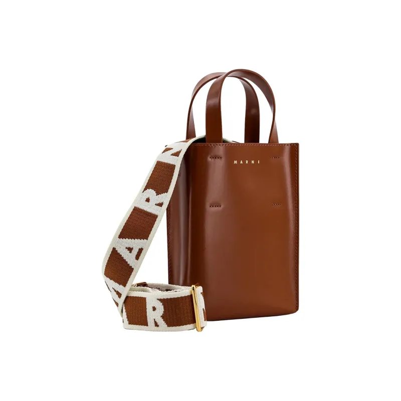 MARNI Logo Printed Top Handle Bag-1
