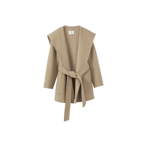 XIANGYING Coats Women's Camel