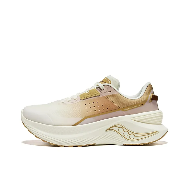 Saucony Cushioning Anti Slip And Wear Resistant Low Top Casual Running Shoes Unisex Beige Khaki-0