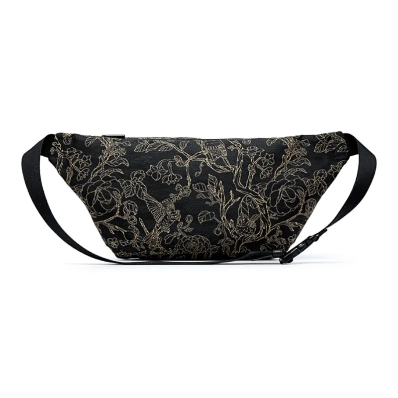 FION Fabric Student Backpack Sling Bag Unisex Black-5
