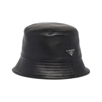 PRADA Leather Bucket Hat