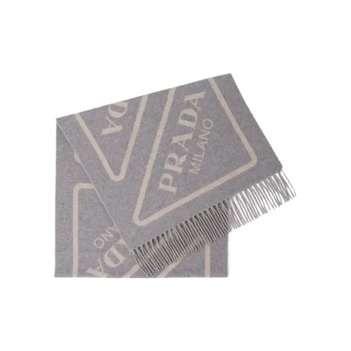 PRADA Knit Scarves Women's Gray