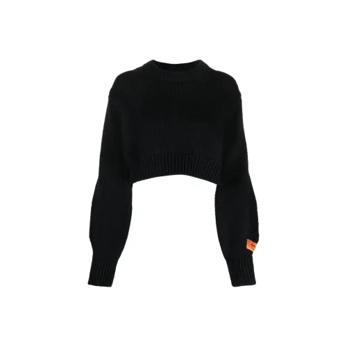 HERON PRESTON Open-back Cropped Wool Top